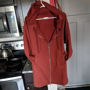 Long zip up hoody